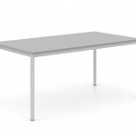 Γραφείο εργασίας Dromeas σειράς Slim διάστασης 160Χ80Χ73Η με σκελετό σε απόχρωση γκρι ασημί και επιφάνεια σε απόχρωση γκρι ασημί