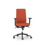 Κάθισμα Εργασίας Dromeas Smart  Με Μπράτσα Ύφασμα Τύπος 1 Πορτοκαλί Πεντάνευρο Μαύρο