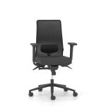 Κάθισμα Εργασίας Dromeas Smart Με Μπράτσα Έδρα Ύφασμα Τύπος 1 Μαύρο , Πλάτη Δίχτυ Μαύρο Πεντάνευρο Μαύρο