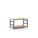 Aρθρωτό σύστημα ραφιών Syntheka, διάστασης 806x400x439H Χρώμα μετάλλου Ral7021-Φυσικό δρυς