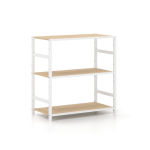 Aρθρωτό σύστημα ραφιών Syntheka, διάστασης 806x400x817Η Χρώμα μετάλλου Υπόλευκο-Φυσικό δρυς